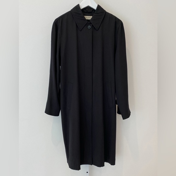 CALVIN KLEIN COLLECTION LIGHTWEIGHT SILK COAT 6 - Picture 7 of 16